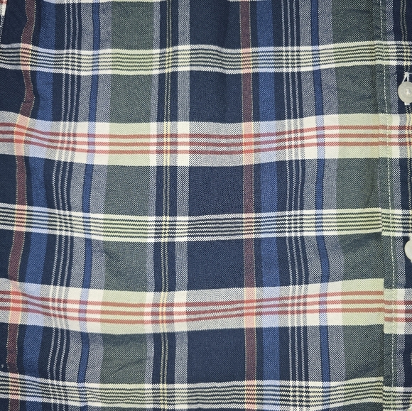 J. Crew | Mens Slim Small Oxford Cloth Short Sleeve Button Down Plaid Shirt - Picture 10 of 16